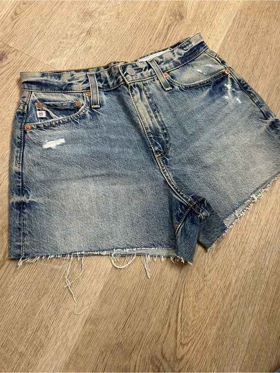 AG 100% Cotton High Rise Wedgie Alexxis Denim Cutoff Distressed Short