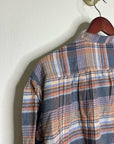 Trovata 100% Cotton Striped Plaid Multicolor Lily Blouse Long Sleeve Button Down