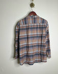 Trovata 100% Cotton Striped Plaid Multicolor Lily Blouse Long Sleeve Button Down