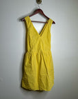 Nation LA 100% Pima Cotton Yellow Criss Cross Back Popover Tank Dress
