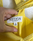 Nation LA 100% Pima Cotton Yellow Criss Cross Back Popover Tank Dress