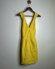 Nation LA 100% Pima Cotton Yellow Criss Cross Back Popover Tank Dress