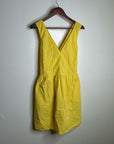 Nation LA 100% Pima Cotton Yellow Criss Cross Back Popover Tank Dress
