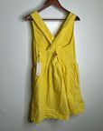 Nation LA 100% Pima Cotton Yellow Criss Cross Back Popover Tank Dress