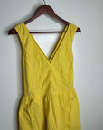 Nation LA 100% Pima Cotton Yellow Criss Cross Back Popover Tank Dress
