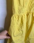 Nation LA 100% Pima Cotton Yellow Criss Cross Back Popover Tank Dress