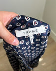 FRAME 100% Silk Navy Button Down Lightweight Tank Top Blouse