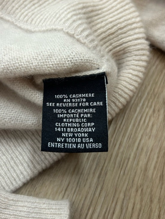 House of Harlow 100% Cashmere 'La Dolce Vita' Embroidered Tan Hooded Sweater