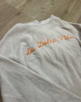 House of Harlow 100% Cashmere 'La Dolce Vita' Embroidered Tan Hooded Sweater