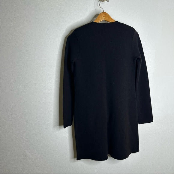 Eileen Fisher 100% Wool Long Line Cardigan Sweater Jacket