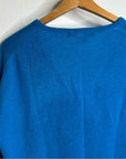 Skull Cashmere 100% Cashmere Bright Blue V - Neck Knit Sweater