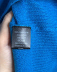 Skull Cashmere 100% Cashmere Bright Blue V - Neck Knit Sweater