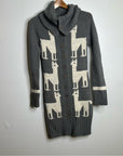 Community Merino Wool Alpaca Blend Gray Button Down Cardigan Sweater