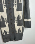 Community Merino Wool Alpaca Blend Gray Button Down Cardigan Sweater