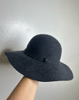Phase 3 100% Wool Charcoal Gray Floppy Brim Hat