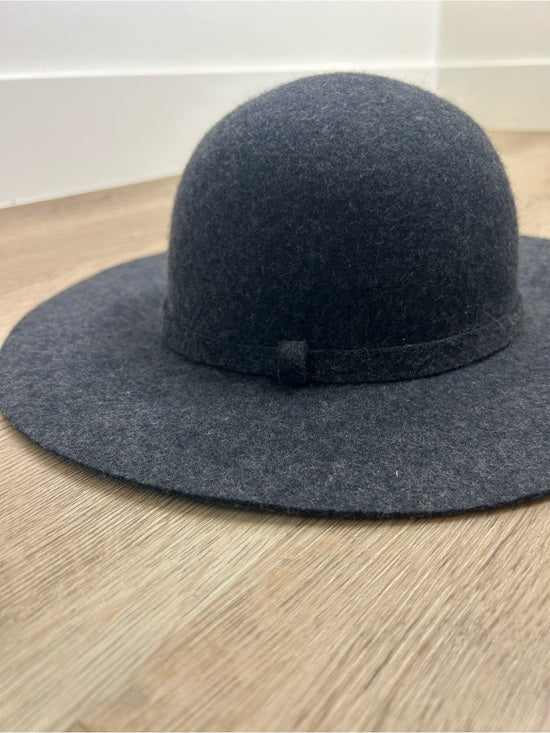 Phase 3 100% Wool Charcoal Gray Floppy Brim Hat