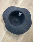 Phase 3 100% Wool Charcoal Gray Floppy Brim Hat