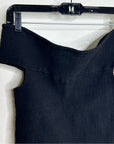 ME + EM Black 100% Cotton Cheesecloth Shirred Bandeau Peplum Top
