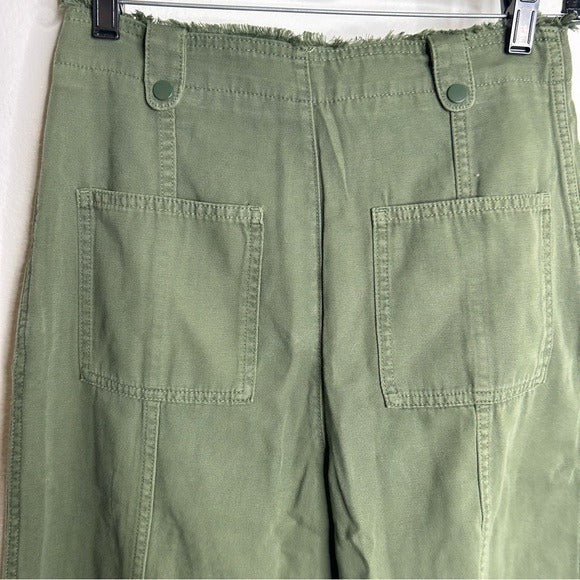 Unsubscribed 100% Cotton Green Tapered Utility Style Pant
