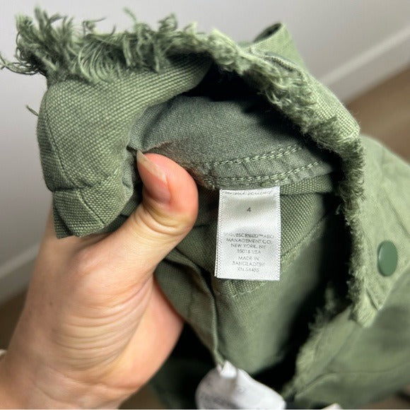 Unsubscribed 100% Cotton Green Tapered Utility Style Pant