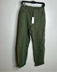 Unsubscribed 100% Cotton Green Tapered Utility Style Pant