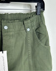 Unsubscribed 100% Cotton Green Tapered Utility Style Pant