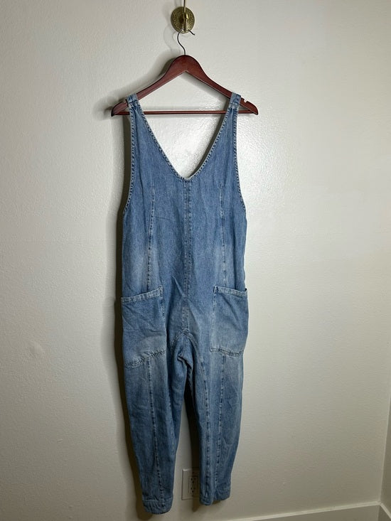 Free People Free People 100% Cotton Denim High Roller Straight Leg Jumpsuit - Cotton, Denim