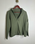 Frank & Eileen 100% Cotton Triple Terry Patrick Popover Sweatshirt Top Green