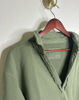 Frank & Eileen 100% Cotton Triple Terry Patrick Popover Sweatshirt Top Green