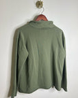 Frank & Eileen 100% Cotton Triple Terry Patrick Popover Sweatshirt Top Green