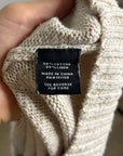 525 American Cotton Linen Textured Chunky Button Down Sweater Tank Neutral