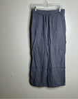 Nicole Miller 100% Linen Belted Straight Leg Cropped Trouser Pant