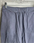 Nicole Miller 100% Linen Belted Straight Leg Cropped Trouser Pant