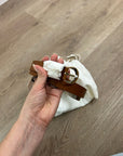 Nation LA Genuine Leather Joss Belt in Cognac Brown Gold Hardware