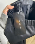 St. John 100% Leather Black Legging Pant