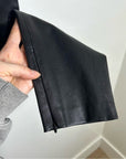 St. John 100% Leather Black Legging Pant