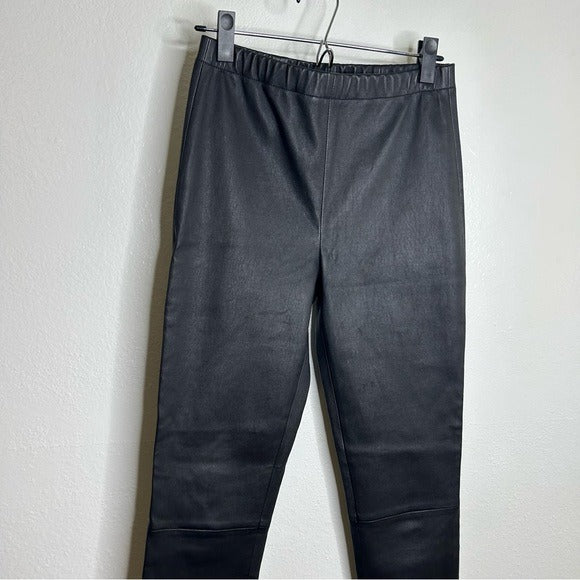 St. John 100% Leather Black Legging Pant