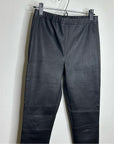 St. John 100% Leather Black Legging Pant