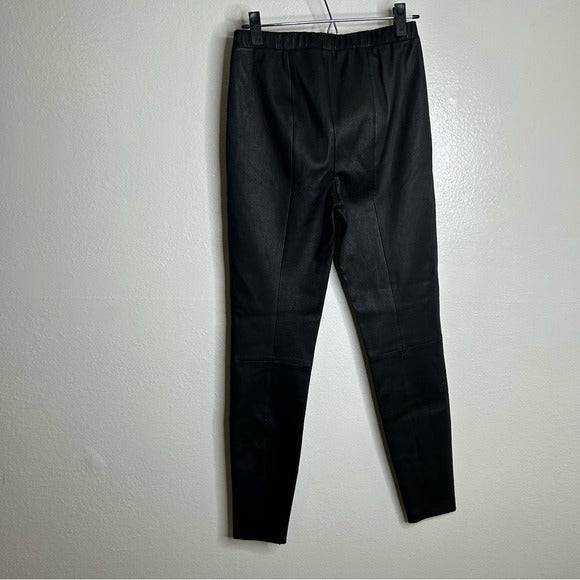 St. John 100% Leather Black Legging Pant
