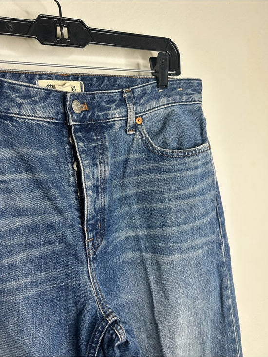 Madewell 100% Cotton Denim The Darted Barrel Leg Jean Medium Wash