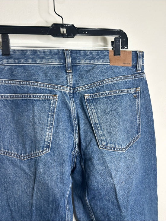 Madewell 100% Cotton Denim The Darted Barrel Leg Jean Medium Wash