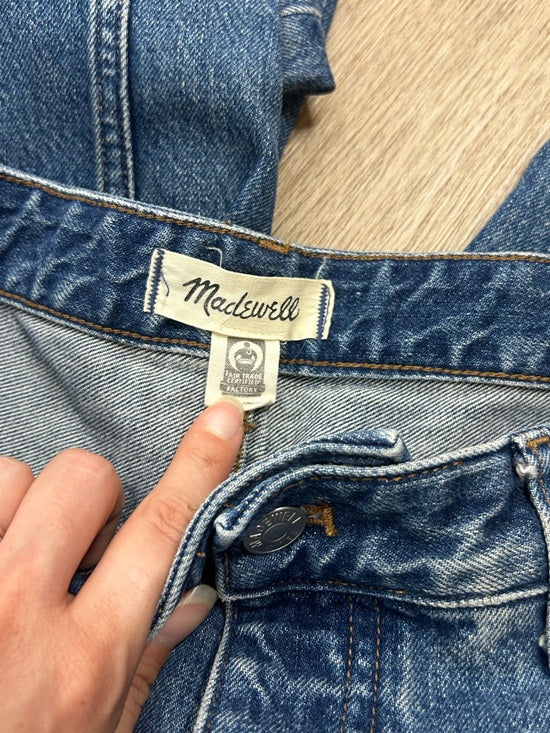 Madewell 100% Cotton Denim The Darted Barrel Leg Jean Medium Wash