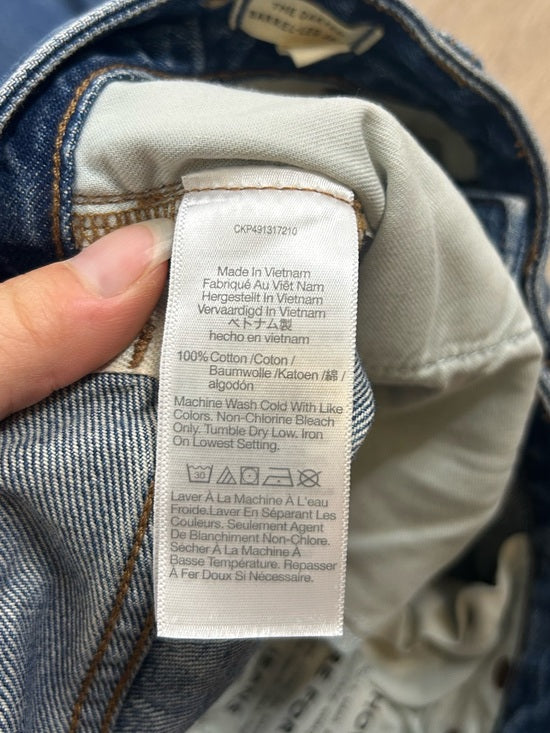 Madewell 100% Cotton Denim The Darted Barrel Leg Jean Medium Wash
