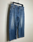 Madewell 100% Cotton Denim The Darted Barrel Leg Jean Medium Wash