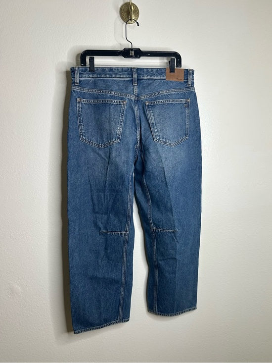 Madewell Madewell 100% Cotton Denim The Darted Barrel Leg Jean Medium Wash - Denim, Cotton