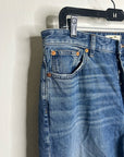Madewell 100% Cotton Denim The Darted Barrel Leg Jean Medium Wash