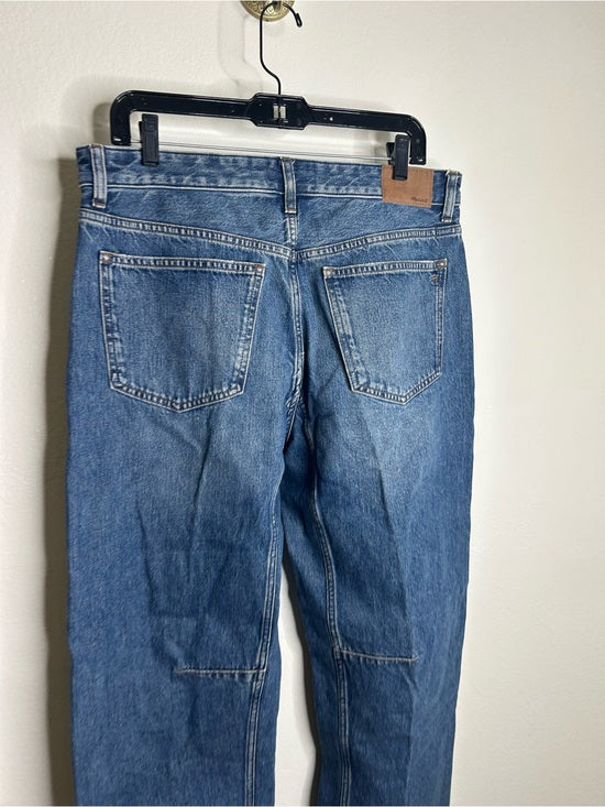 Madewell 100% Cotton Denim The Darted Barrel Leg Jean Medium Wash