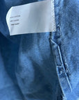 AG 100% Cotton Two Tone Denim Distressed Oversized Boxy Fit Popover Top