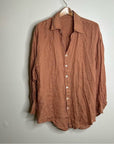 Vitamin A 100% Linen Oversized Playa Button Down Shirt