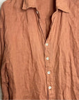 Vitamin A 100% Linen Oversized Playa Button Down Shirt